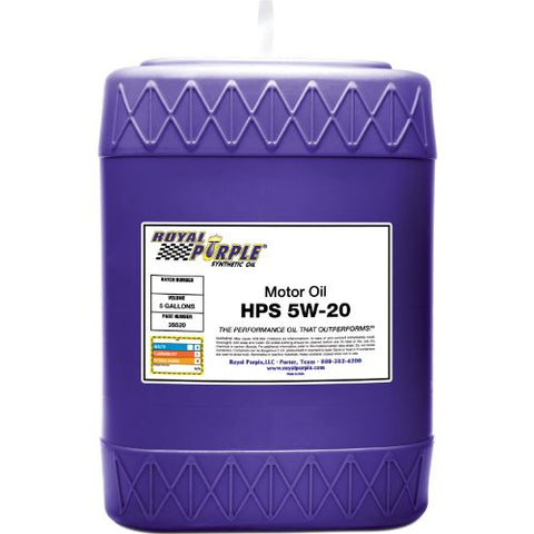 5W-20 Royal Purple HPS High Performance Street Synthetic Motor Oil with Synerlec - 5 Gallon