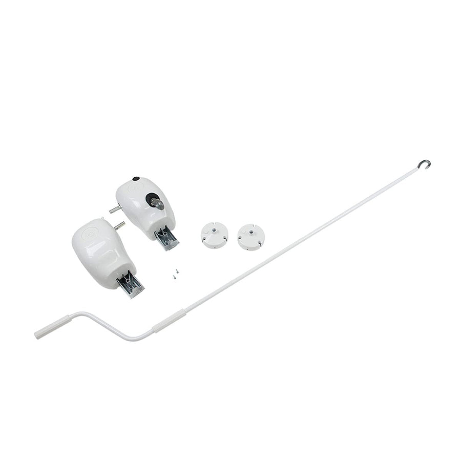 Lippert 333410 Solera RV Pull Style Manual to Crank Style Manual Awning Upgrade Kit White