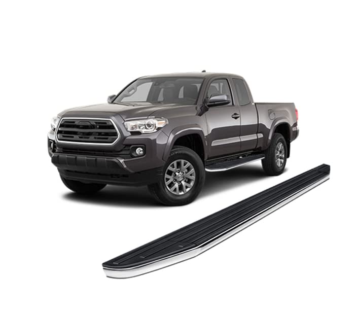 Premium Black Horse Running Boards Compatible with 2005-2023 Toyota Tacoma-PR-T579 Black