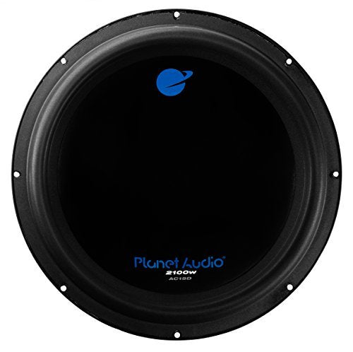 Planet Audio Car AC15D Subwoofer - 2100 Watts Maximum Power, 15 Inch, Dual 4 Ohm Voice Coil, Easy Mounting, Sold Individually…