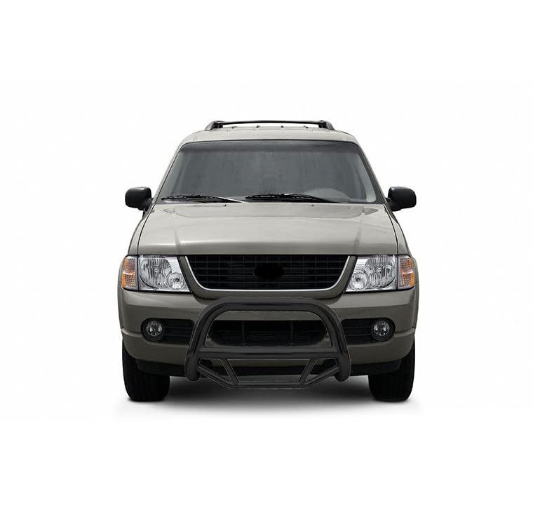 Max Bull Bar Black Horse No Skid Plate Black Compatible with 2001-2003 Ford Explorer Sport|2001-2005 Ford Explorer Sport Trac-MBB-FOB2801