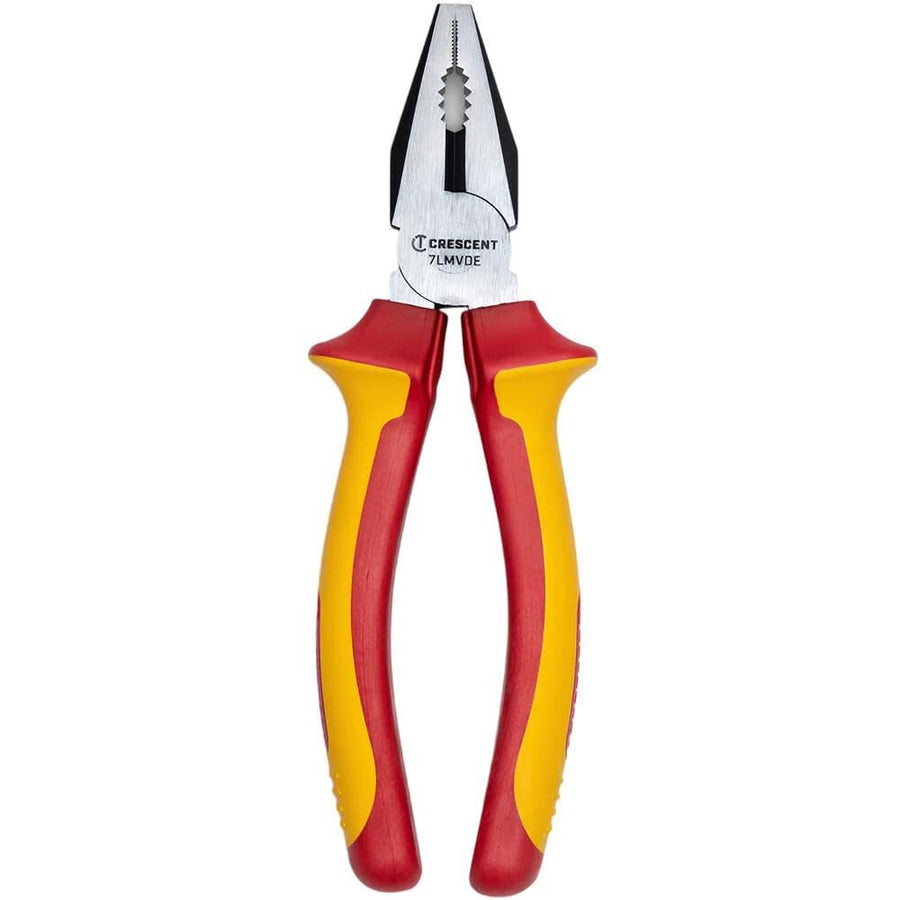 VDE Crescent Insulated Lineman's Pliers - Cable & Wire Cutter - Heavy Duty Electrician Tool for Home Improvement & Repair - 7" - 7LMVDE