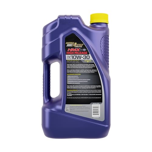 HMX SAE 10W-30 Royal Purple High-Mileage Synthetic Motor Oil - 5 qt., Model:ROY11750