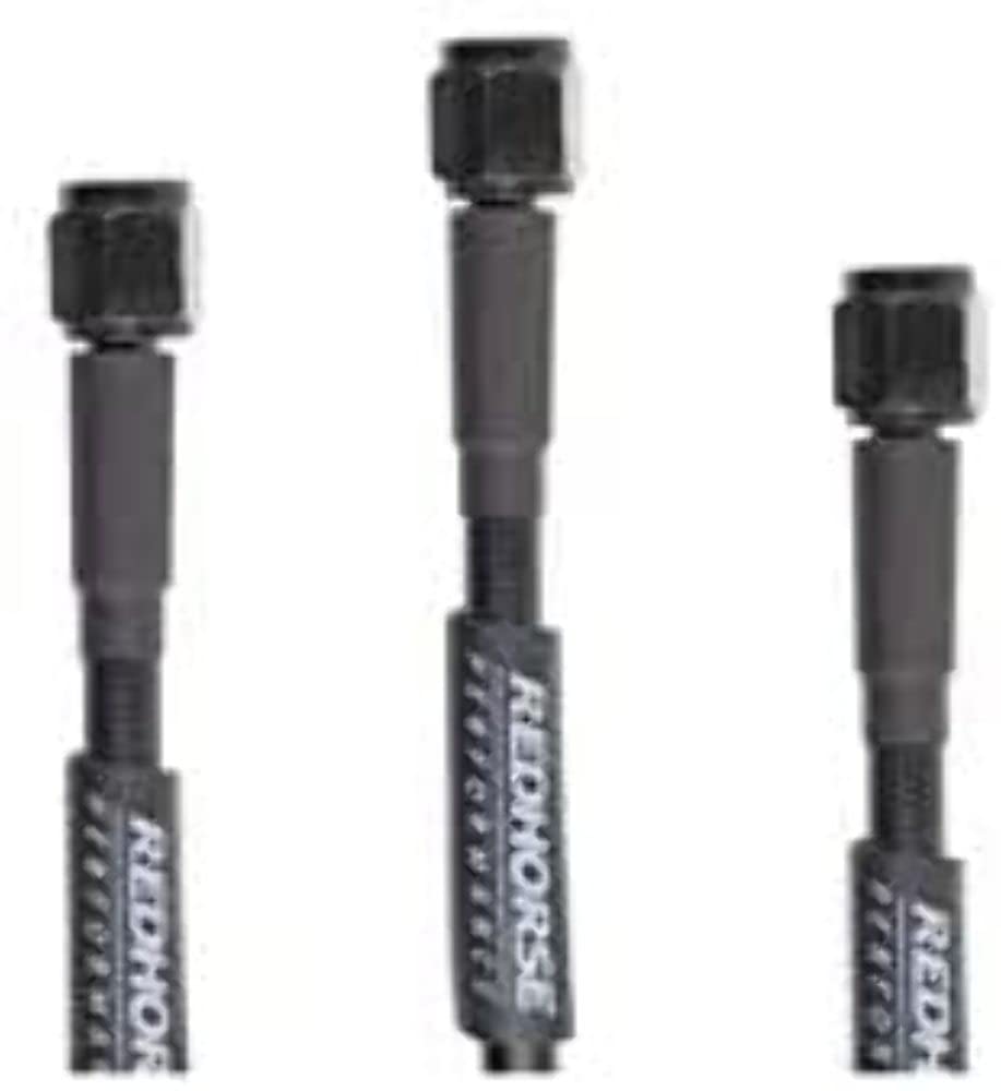 Performance Red Horse 3302-03-09 Straight -3 To Straight -3 9" Pre -Assembled Brake Line -Black