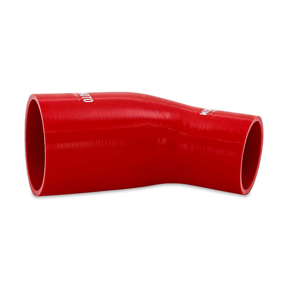 Mishimoto 45-Degree MMCP-R45-3035RD Silicone Transition Coupler, 3.00" to 3.50", Red