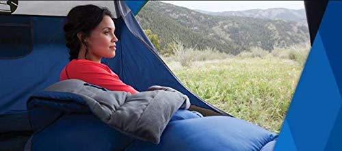 Coleman 40°F Sun Ridge Cool-Weather Sleeping Bag, Lightweight Adult Sleeping Bag with Soft Trim & Draft Tube, Machine Washable