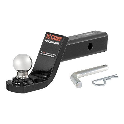 CURT Fusion Trailer Hitch Mount with 1-7/8-Inch Ball & Pin, 2-Inch Receiver Fits, 5,000 lbs, 4-Inch Drop