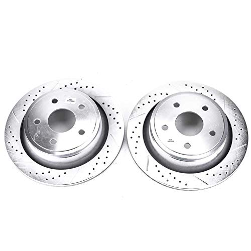 Power Stop AR8752XPR Evolution Rear Drilled & Slotted Rotor Pair For Chrysler Aspen, Dodge Durango, Dodge Ram 1500, Ram 1500 Classic
