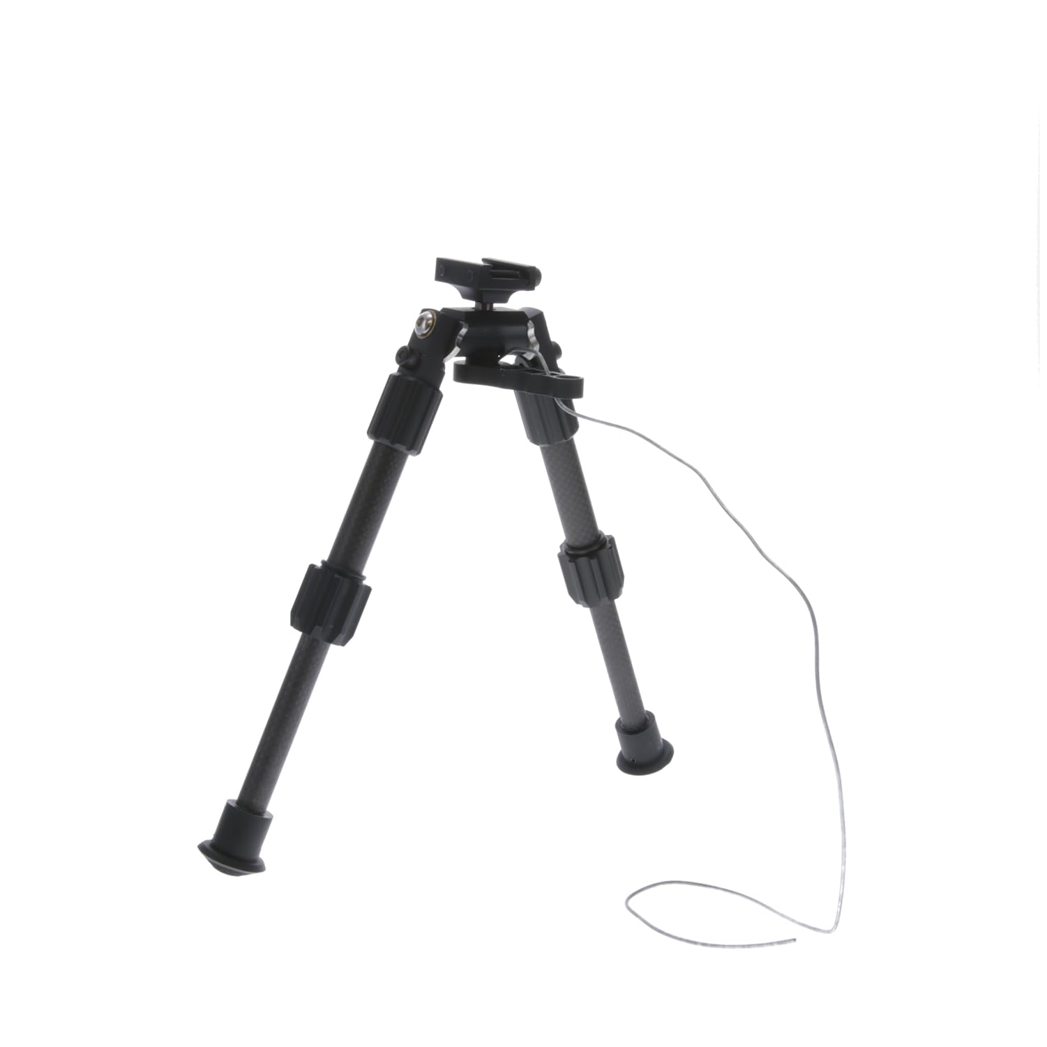 Tac Pod TRUGLO Carbon Pro Adjustable Lightweight Durable Portable Rifle Bipod w/Pivoting Base - 6-9 in. Leg Length, Picatinny Rail Mount