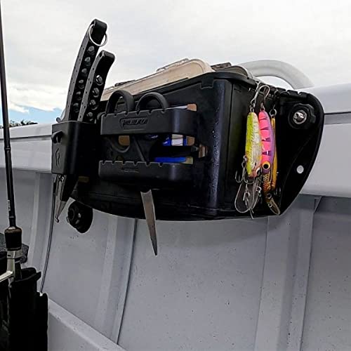 RAILBLAZA Tackle Caddy Black Console Boat Organizer System, Easy to Mount Versatile Storage Option