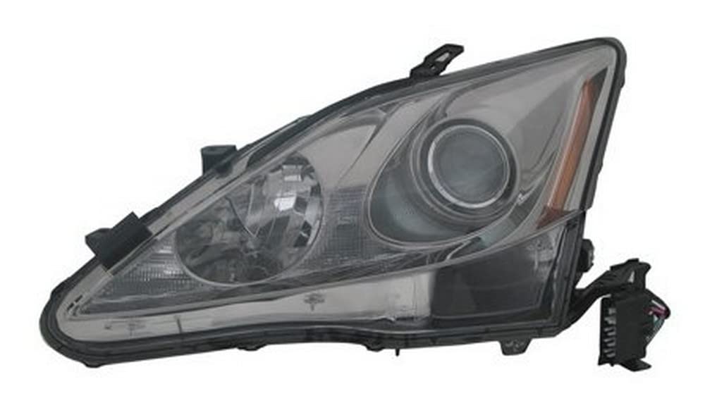 Left TYC Headlight Assembly Compatible with 2006-2008 Lexus IS250
