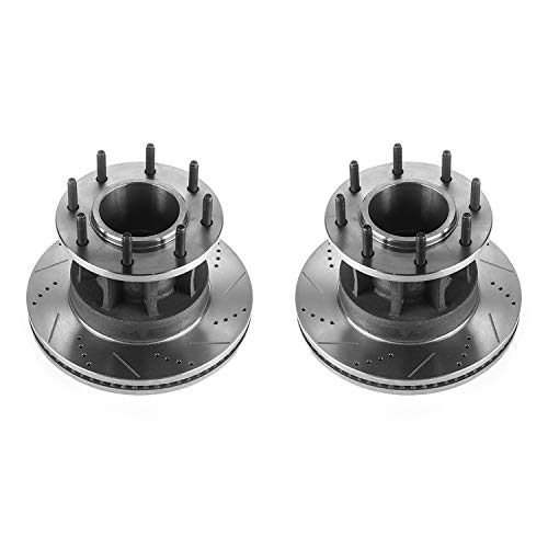 Power Stop AR85188XPR Drilled and Slotted Front Performance Rotors For Ford F-350 Super Duty 2017-2023 [Model Specific]