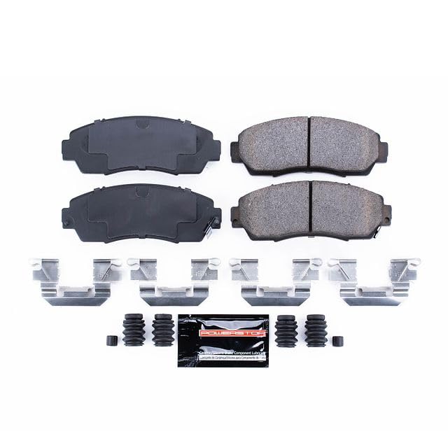 Power Stop Z23-1089 Z23 Evolution Sport Carbon Fiber Infused Ceramic Brake Pads with Hardware For Acura RDX, Honda Accord Crosstour, Honda CR-V, Honda Crosst, Honda Odyssey [Model Specific]