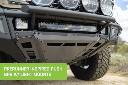 Offroad DV8 Tube Front Bumper for 2019-2025 Ram 1500 | High-Speed Desert & Rock Crawling Styles | Center Light Mount | Prerunner Push Bar w/Light Mounts | Ultra High-Clearance Design | Steel