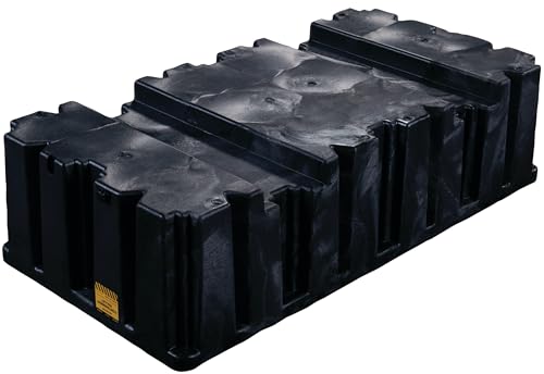 2 Eagle Drum Spill Containment Pallet with Drain and Forklift Pockets, 51.5"x26.25"x13.75", 66 Gallon Sump, 4,000 lbs. Load Capacity Secondary Containment Pallet, Made in USA, Black, 1620B