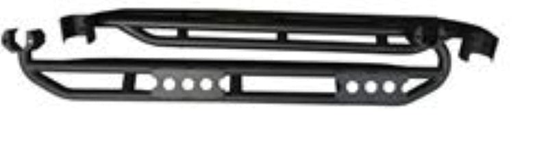 Rocker Panel Guard TrailFX J041T Fits Jeep Wrangler JK 2007-2018 Flat Textured Black Steel Protectors, Bolt-On Fit, No Drilling Set of 2 Running Boards