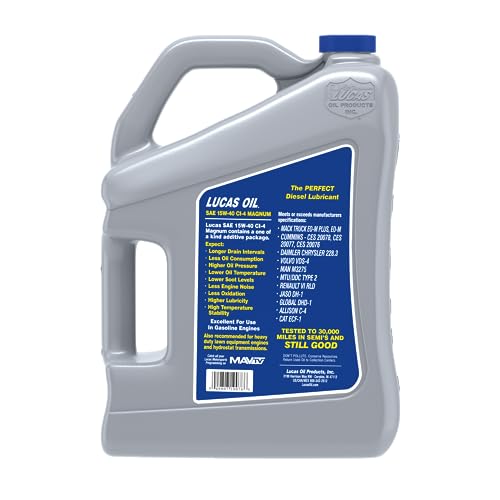 SAE 15W-40 Lucas Oil Magnum Heavy Duty Motor Oil - 1 Gallon API CI-4