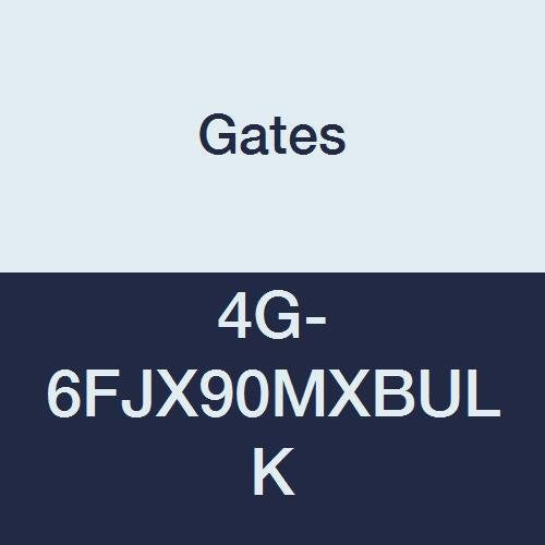 Gates MegaCrimp 4G-6FJX90MXBULK Couplings, Female JIC 37 Flare Swivel, Zinc Plated Carbon Steel, 2.56", 90° Bent Tube, 1/4" ID (Pack of 200)