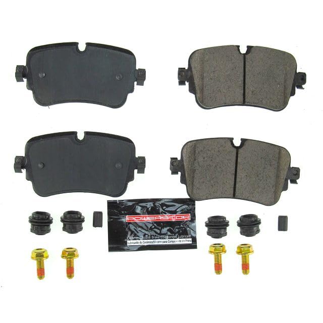 Power Stop Z23-1895 Z23 Evolution Sport Rear Carbon Fiber Infused Ceramic Brake Pads with Hardware For Audi A8 Quattro, Audi Q7, Audi Q8, Audi e-tron Quattro, Audi e-tron Sport [Model Specific]