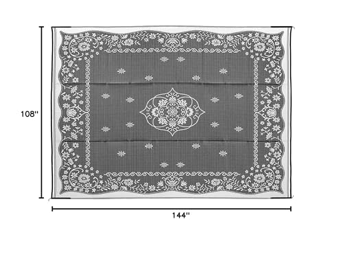 Oriental Awning Camco Leisure Mat-Charcoal 9' X 12'