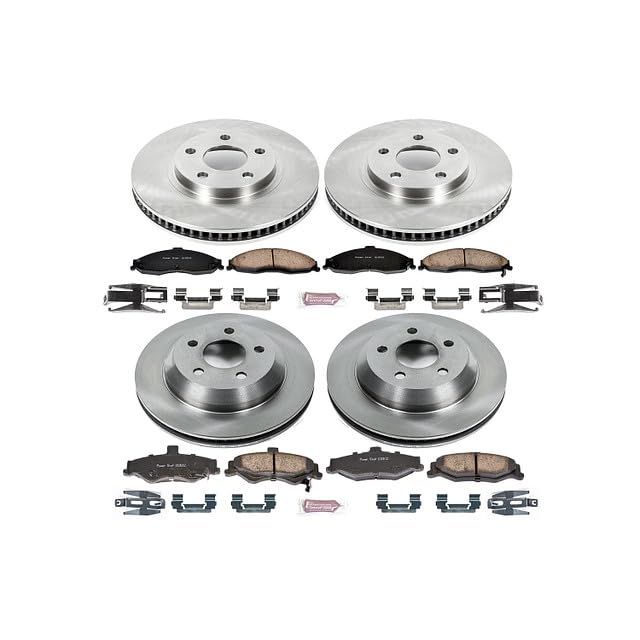 POWERSTOP Autospecialty KOE1548 Front and Rear Replacement Brake Kit-OE Brake Rotors & Ceramic Brake Pads For 1998 1999 2000 2001 2002 Chevy Camaro Pontiac Firebird