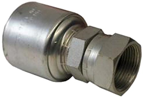 Gates XBULK 12G-12FSX MegaCrimp Couplings, Female SAE 45 Flare Swivel, Zinc Plated Carbon Steel, 3.68", 3/4" ID (Pack of 50)
