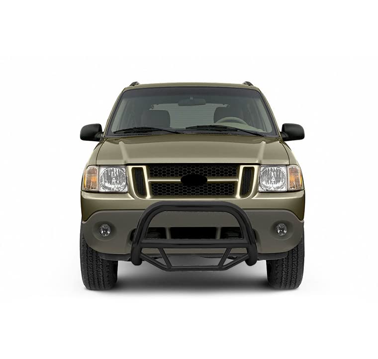 Max Bull Bar Black Horse No Skid Plate Black Compatible with 2001-2003 Ford Explorer Sport|2001-2005 Ford Explorer Sport Trac-MBB-FOB2801
