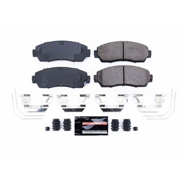 Power Stop Z23-1521 Z23 Sport Carbon Fiber Infused Ceramic Brake Pads with Hardware For Acura RDX, Acura TLX, Accord Crosst, CR-V, CR-V, Crosstour, Odyssey, Passport, Legacy [Model Specific]