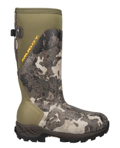 Muddy Outdoors DV8 Men's 17" 1000 Gram Insulated Rubber Boots Veil Canyon Gray 12 D