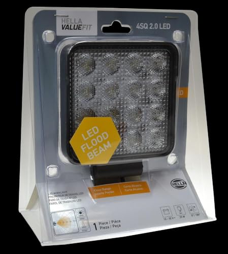 4 Square Hella 357106002 ValueFit 2.0 LED Close Range Worklight, Black