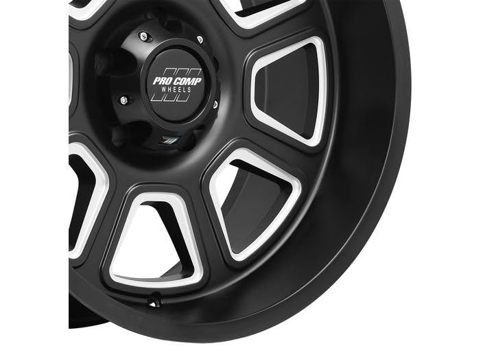 Pro Comp 5164-218547 Alloys Black Wheel with Alloy Steel (20 x 10. inches /5 x 5 inches, -18 mm Offset)