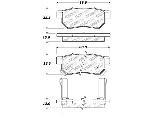 Rear StopTech 308.03740 Brake Pads with Shims and Hardware Street