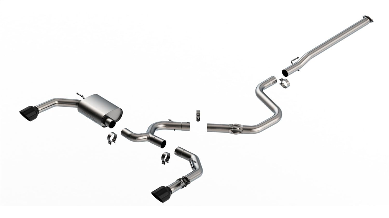 Borla ATAK™ 140925BC - 304 SS Cat-Back Exhaust System with Split Rear Exit