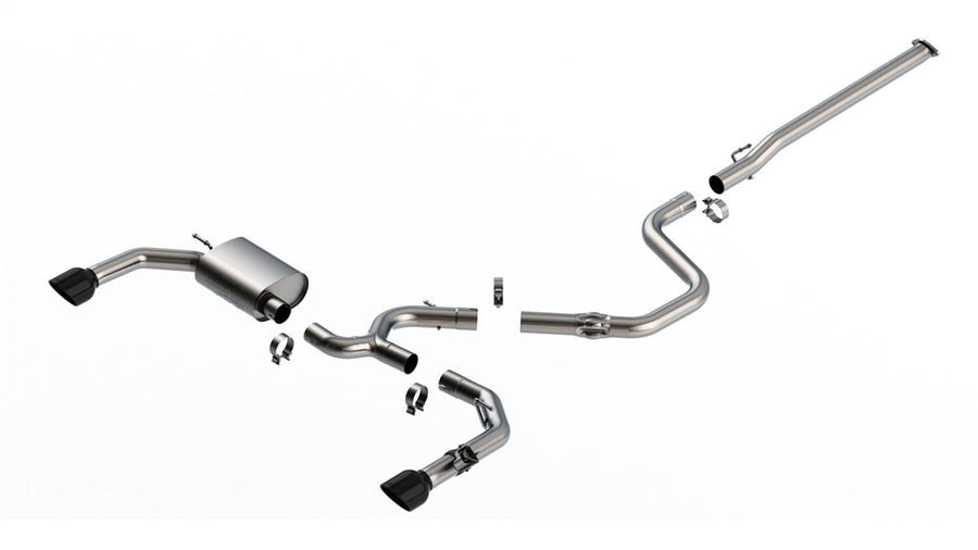 Borla ATAK™ 140925BC - 304 SS Cat-Back Exhaust System with Split Rear Exit
