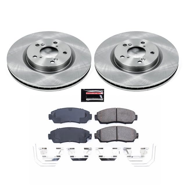 Power Stop Autospecialty KOE5857 Front Replacement Brake Kit-OE Brake Rotors & Ceramic Brake Pads For 2011 2012 2013 2014 Honda Odyssey