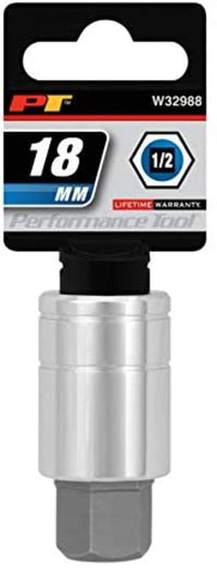 W32988 Performance Tool 1/2 Drive Hex Bit Socket, 18mm