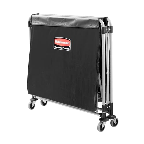Rubbermaid 1871644 Commercial Products X Cart Folding Trolley Frame, 300 L, Grey