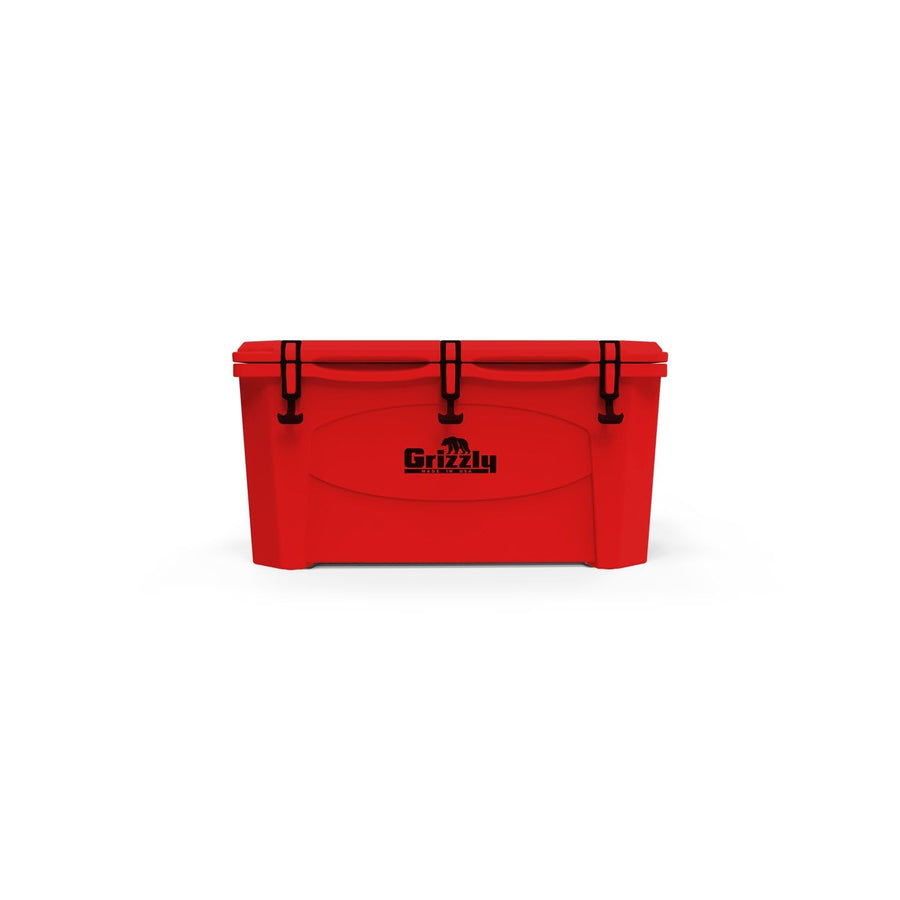 75 Cooler Grizzly | 75 qt Ice Chest Durable Rotomolded Insulated | Made in USA | Warranty for Life | for Beach Boat Camping Fishing Hunting | G75 | Red
