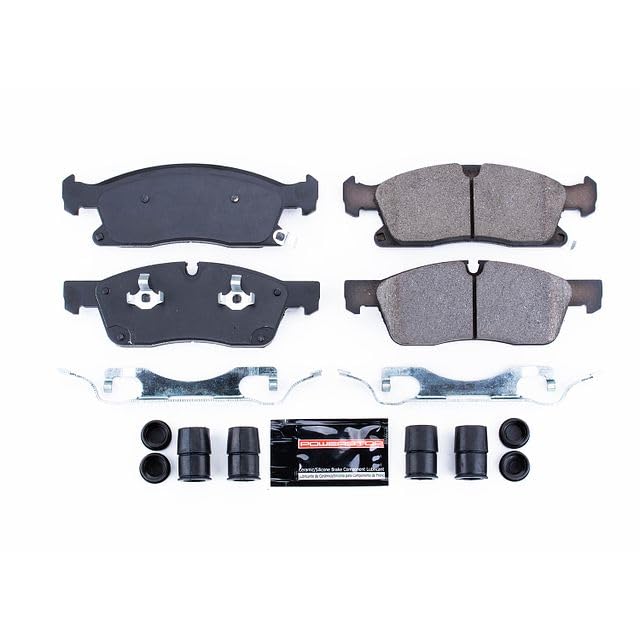 Power Stop Z23-1455 Z23 Evolution Sport Carbon Fiber Infused Ceramic Brake Pads with Hardware For Dodge Durango 2011-2020, Jeep Grand Cherokee 2011-2016 [Model Specific]