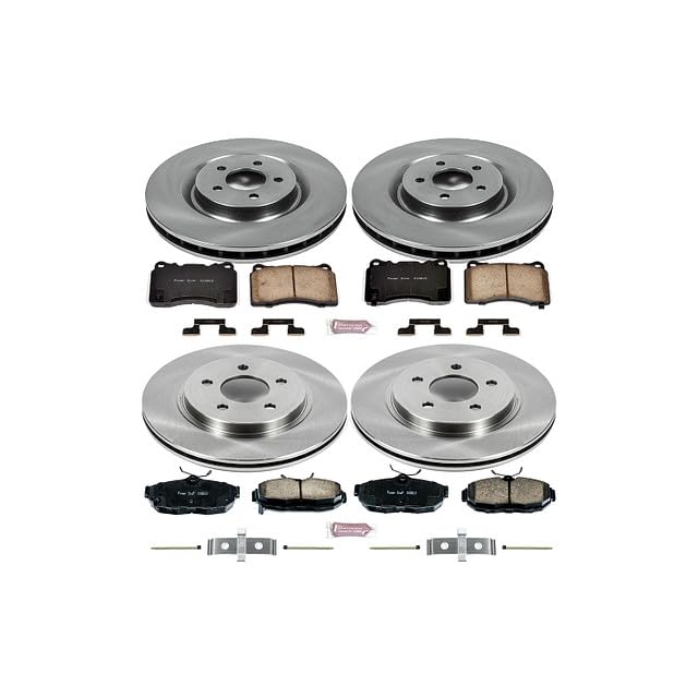 Power Stop KOE5942 Front and Rear Replacement Brake Kit-OE Brake Rotors & Ceramic Brake Pads For Mustang 2012 [Model Specific]
