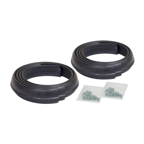 Pacer Performance 2.5 x 58 in. Long Universal Flexy Fender Flare with Screw-in Rubber44; Black - Set of 4