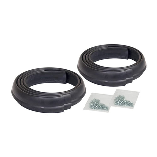 Pacer Performance 2.5 x 58 in. Long Universal Flexy Fender Flare with Screw-in Rubber44; Black - Set of 4