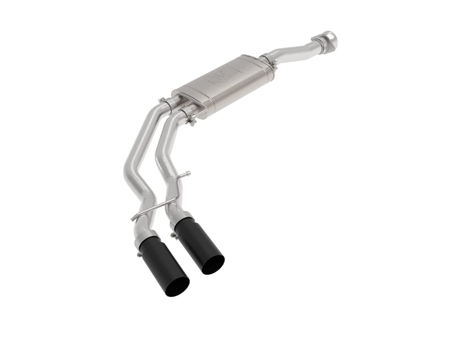 Rebel Series aFe POWER 49-43128-B 3 IN to 2-1/2 IN 409 Stainless Steel Cat-Back Exhaust w/Black Tip, fits Ford F-150 2021 V6-2.7L/3.5L (tt)/V8-5.0L