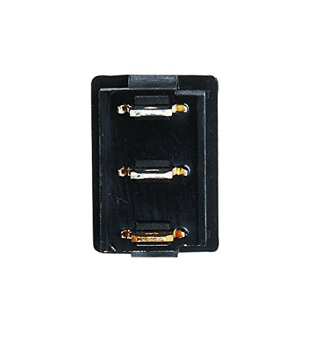 Rocker Switch RV Designer S481, Illuminated, 20 Amp, On / Off, SPST, Black w/ Red, DC Electrical