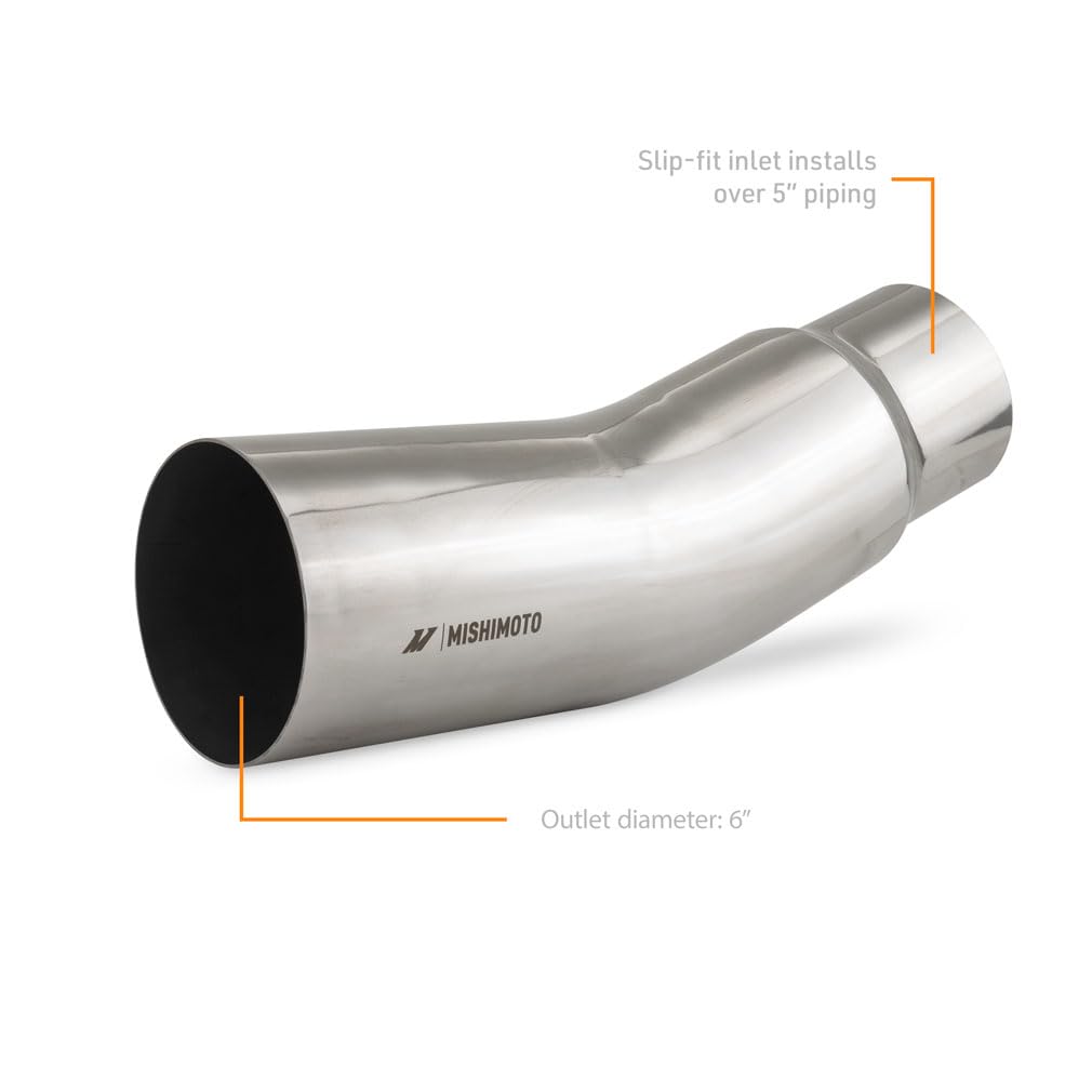 Mishimoto Exhaust Tip Turndown, 5" Inlet, 6" Outlet