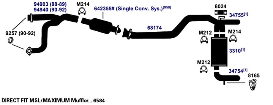 Exhaust Muffler AP Exhaust Products 6584