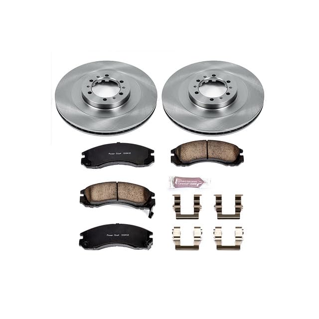 Power Stop Autospecialty KOE3091 Front Replacement Brake Kit-OE Brake Rotors & Ceramic Brake Pads For Mitsubishi Montero Sport 2000-2004 [Model Specific]