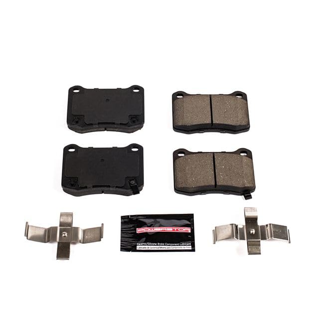 Power Stop Z23-1366 Z23 Evolution Sport Carbon Fiber Infused Ceramic Brake Pads with Hardware For Lexus IS F 2008-2014 [Model Specific]
