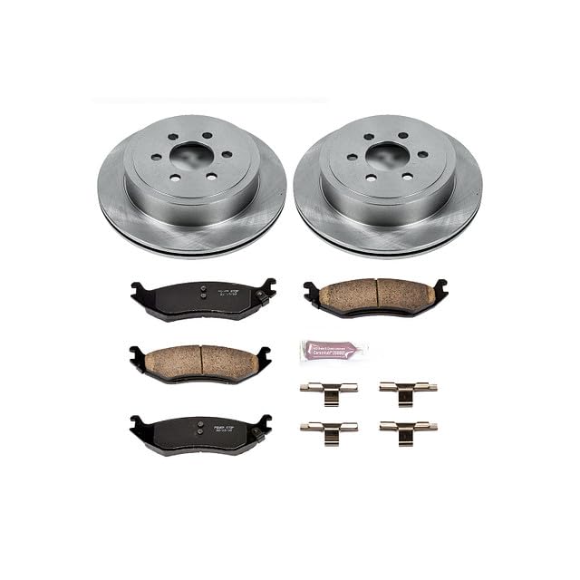 POWERSTOP Autospecialty KOE5270 Rear Replacement Brake Kit-OE Brake Rotors & Ceramic Brake Pads For Dodge Durango 2003 [Model Specific]