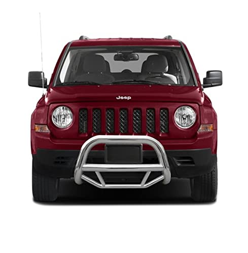Max Bull Bar Black Horse No Skid Plate Stainless Steel Compatible with 2008-2017 Jeep Patriot-MBS-JEB9001